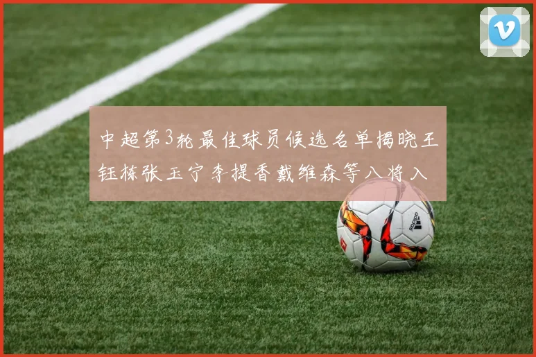 中超第3轮最佳球员候选名单揭晓王钰栋张玉宁李提香戴维森等八将入围